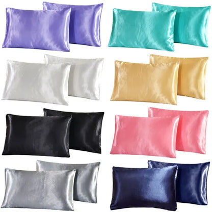 2-piece Pure Silk Satin Pillowcase
